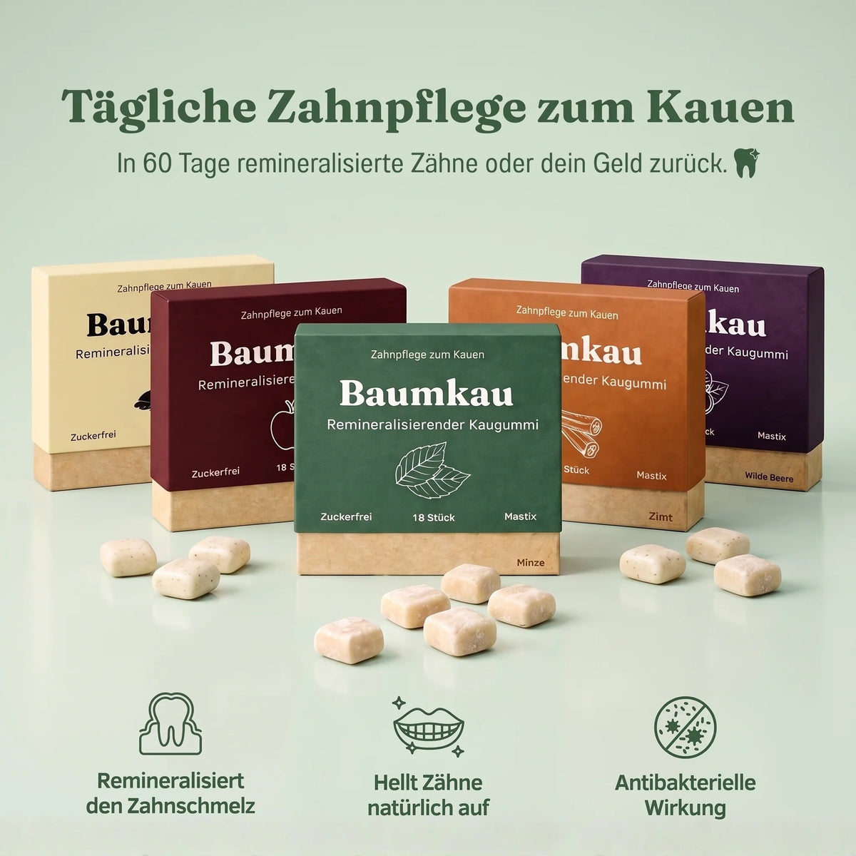 Baumkau – Remineralisierender Kaugummi