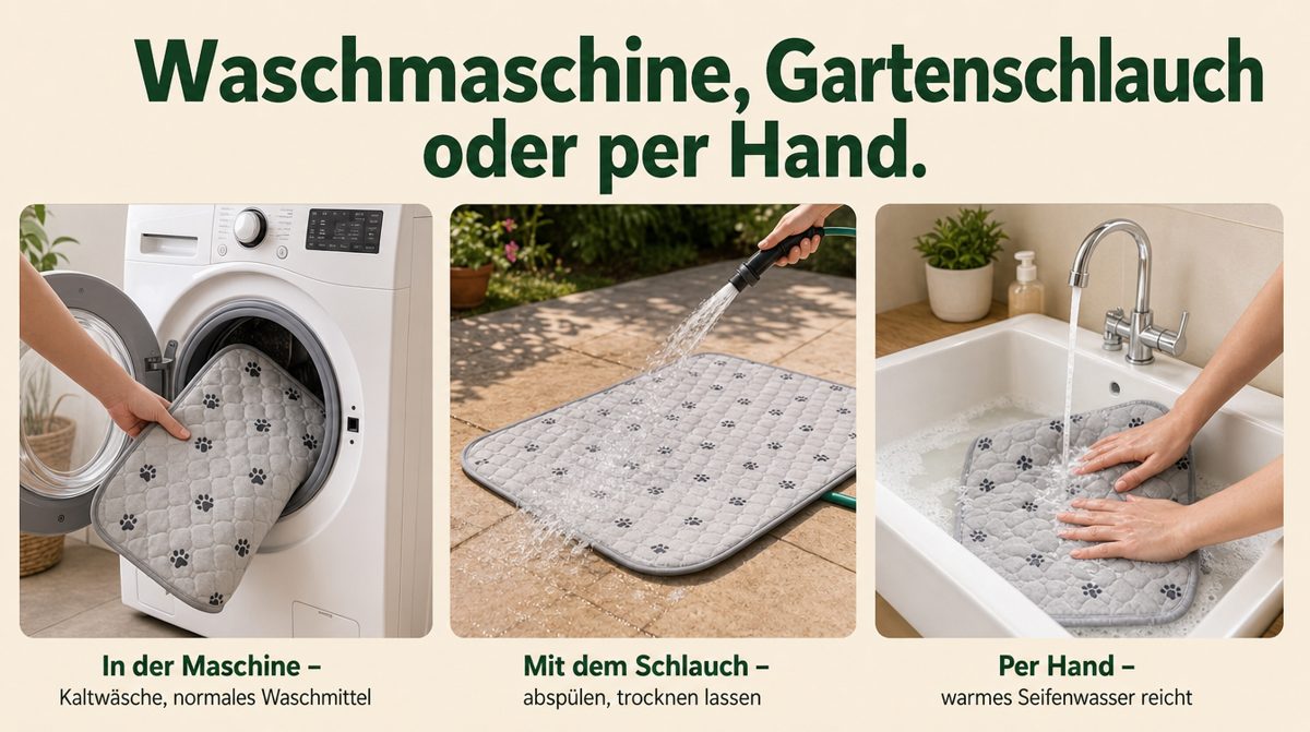 Waschen. Wiederverwenden. Hält über ein Jahr.
